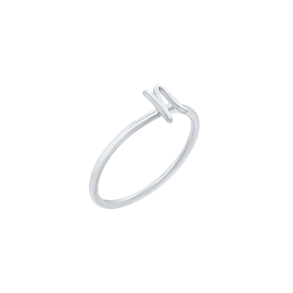 Script Initial Ring in Sterling Silver