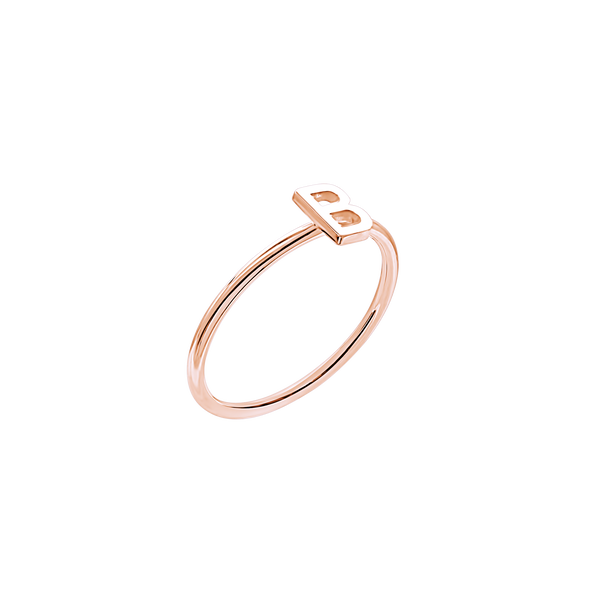 Initial Ring in 14K Gold