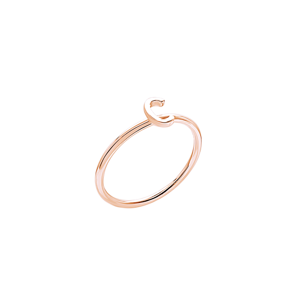 Initial Ring in 14K Gold