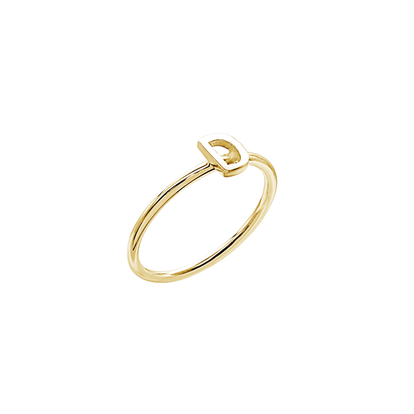 Initial Ring in 14K Gold