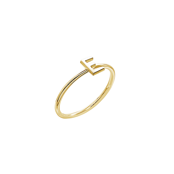 Initial Ring in 14K Gold