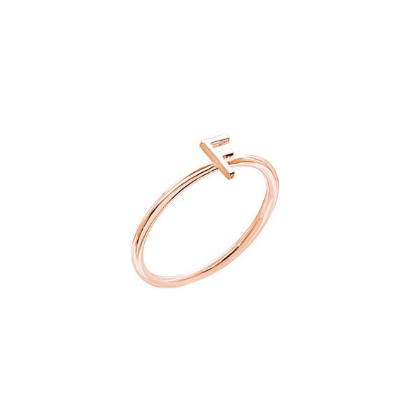 Initial Ring in 14K Gold