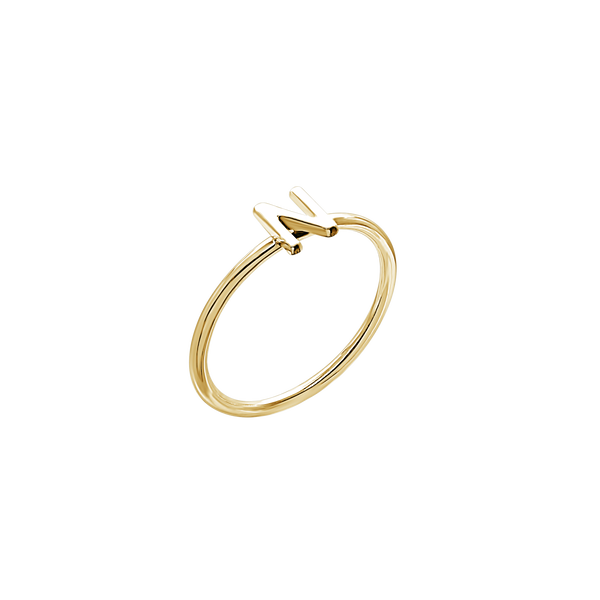 Initial Ring in 14K Gold