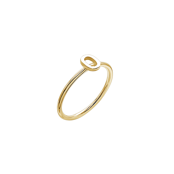 Initial Ring in 14K Gold