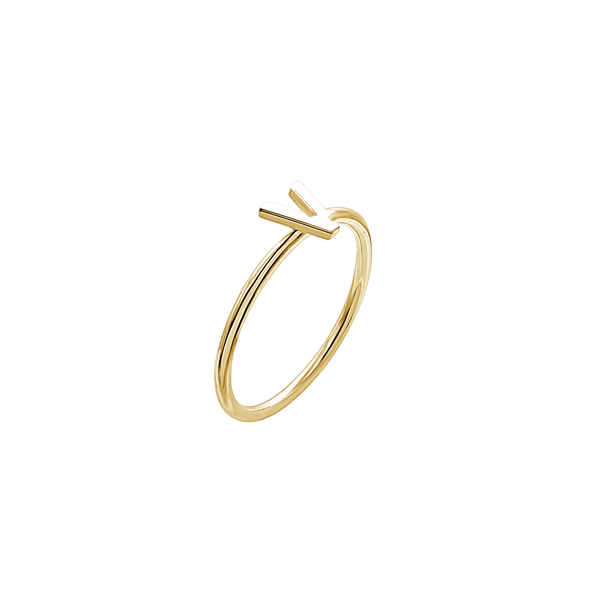 Initial Ring in 14K Gold