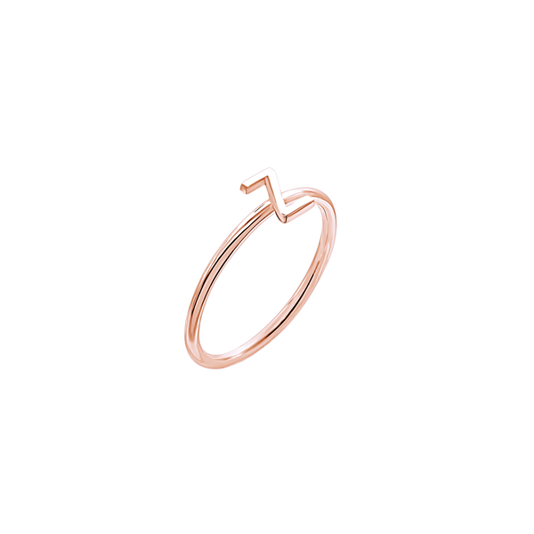 Initial Ring in 14K Gold