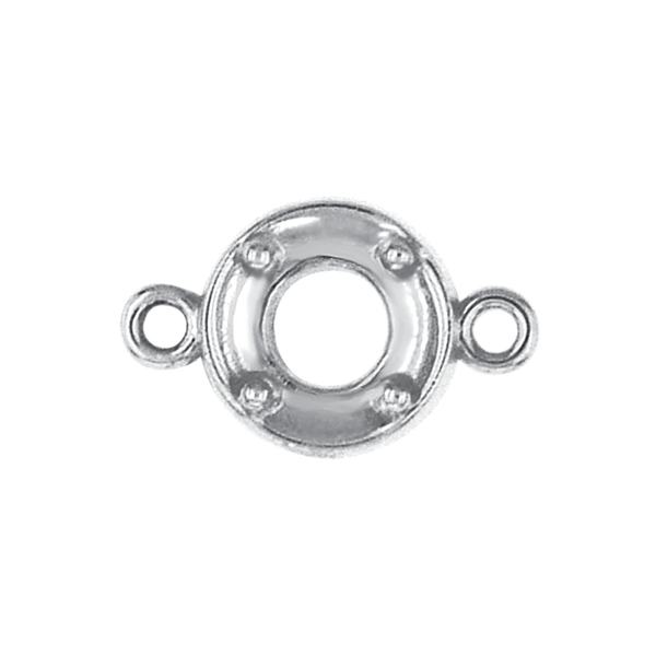 Round Illusion Bezel with Rings in Sterling Silver (1.30 mm - 4.00 mm)