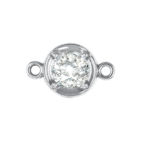 Round Illusion Bezel with Rings in Sterling Silver (1.30 mm - 4.00 mm)