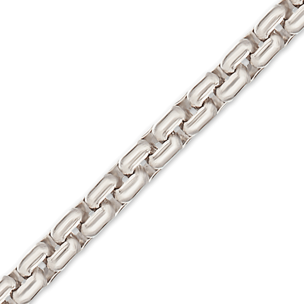 Bulk / Spooled Elongated (Inka) Box Chain in Platinum (1.00 mm)