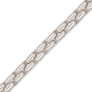 Bulk / Spooled Elongated (Inka) Box Chain in Platinum (1.00 mm)