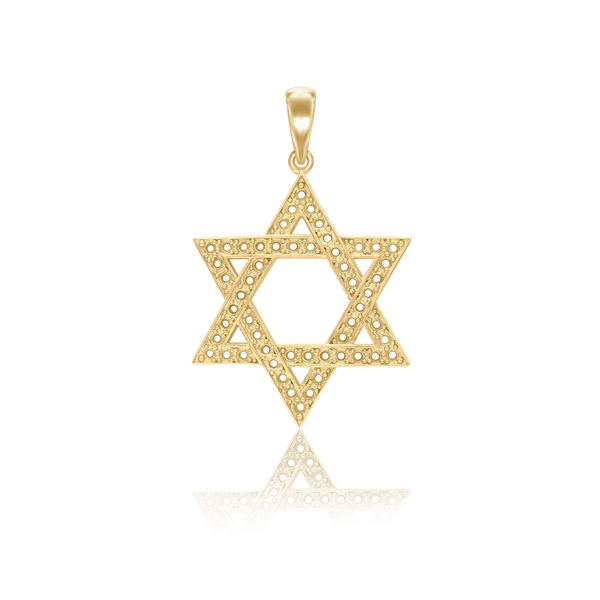 14K Gold Star of David Mounting (30 x 20 mm - 37 x 25 mm)