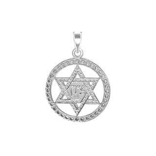 Sterling Silver Star of David Medallion (24 x 18 mm)