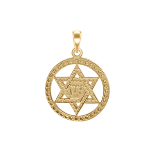 Sterling Silver Star of David Medallion (24 x 18 mm)