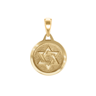 Sterling Silver Star of David Medallion (23 x 17 mm)