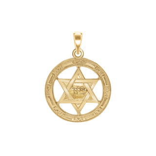 Sterling Silver Star of David Medallion (24 x 18 mm)