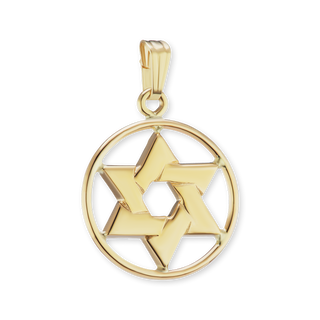 Sterling Silver Star of David Medallion (22 x 16 mm)