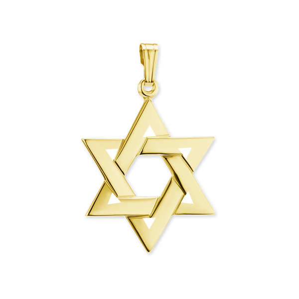 Sterling Silver Star of David Pendant (34 x 22 mm)