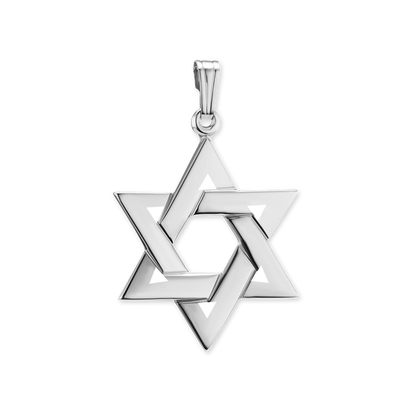 Sterling Silver Star of David Pendant (34 x 22 mm)