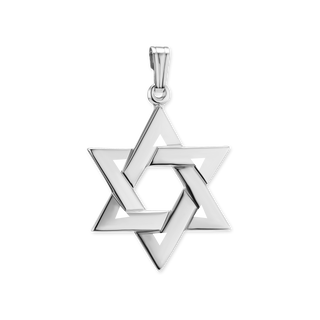 Sterling Silver Star of David Pendant (34 x 22 mm)