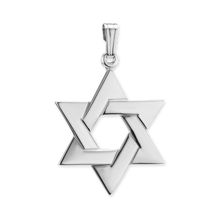 Sterling Silver Star of David Pendant (30 x 22 mm)