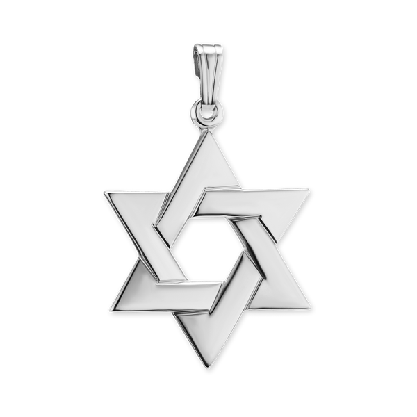 Sterling Silver Star of David Pendant (30 x 22 mm)