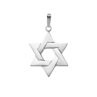 Sterling Silver Star of David Pendant (30 x 22 mm)