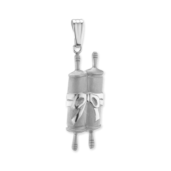 Sterling Silver Torah Specialty Pendant (30 x 10 mm)