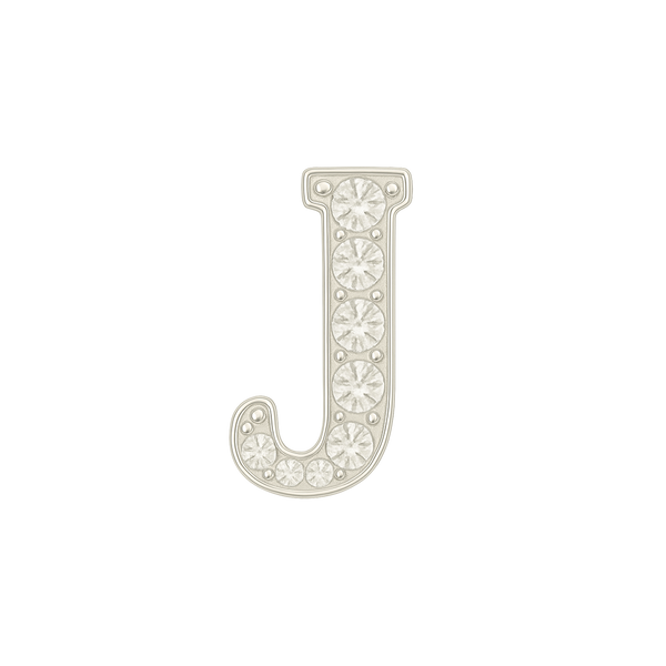 Large Initial Charm with Natural Diamonds Finding in 14K Gold (8 mm)