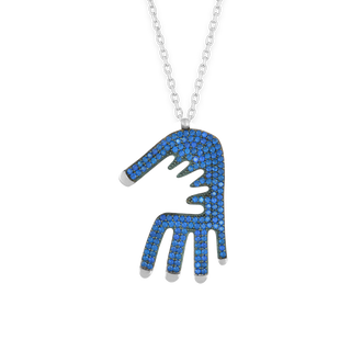 Sterling Silver Hamsa Pendant (26 x 16 mm)