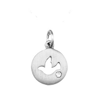 Sterling Silver Dove Pendants and Necklaces (17 x 11 mm)
