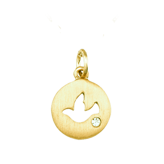 Sterling Silver Dove Pendants and Necklaces (17 x 11 mm)