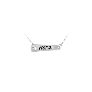Hope Bar Necklace in Sterling Silver (20 x 5 mm)