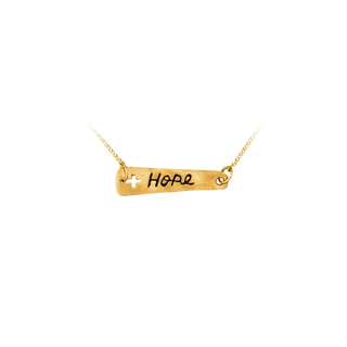 Hope Bar Necklace in Sterling Silver (20 x 5 mm)