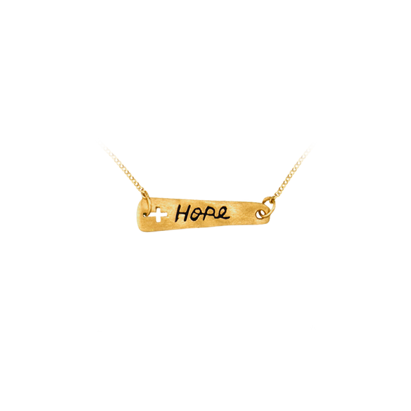 Hope Bar Necklace in Sterling Silver (20 x 5 mm)