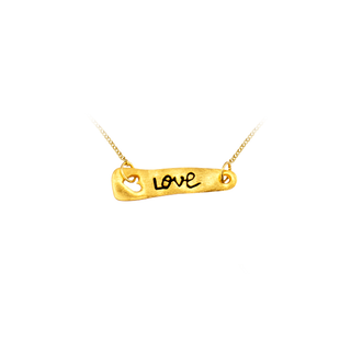 Love Bar Necklace in Sterling Silver (19 x 5 mm)