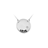 Love Dome Necklace with Cubic Zirconia in Sterling Silver (15 x 15 mm)