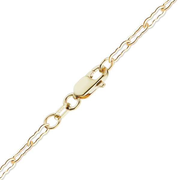 Finished Flat Krinkle Anklet in 14K Yellow Gold (1.50 mm)