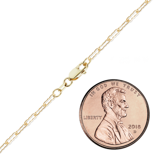 Finished Flat Krinkle Anklet in 14K Yellow Gold (1.50 mm)