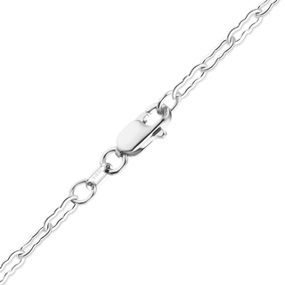 Finished Flat Krinkle Anklet in 14K White Gold (1.50 mm)