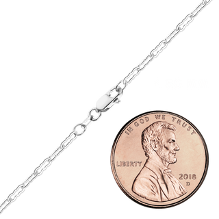 Finished Flat Krinkle Anklet in 14K White Gold (1.50 mm)