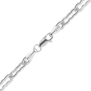 Finished Flat Krinkle Necklace in 14K White Gold (1.50 mm)