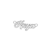 Classic Script Laser Cut Out in 14K White Gold