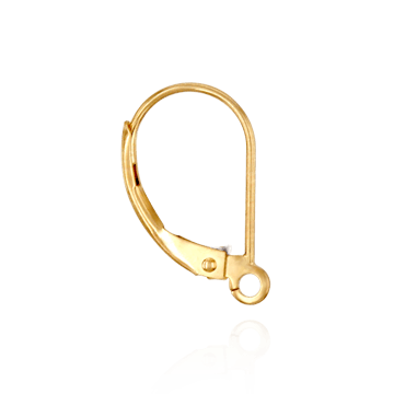 Leverback with Plain Straight Wire and Ring (16 x 10 mm)