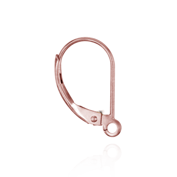 Leverback with Plain Straight Wire and Ring (16 x 10 mm)