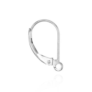 Leverback with Plain Straight Wire and Ring (16 x 10 mm)