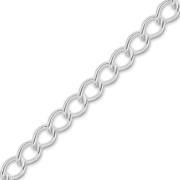 Bulk / Spooled Light Curb Chain in Sterling Silver (2.90 mm - 3.90 mm)