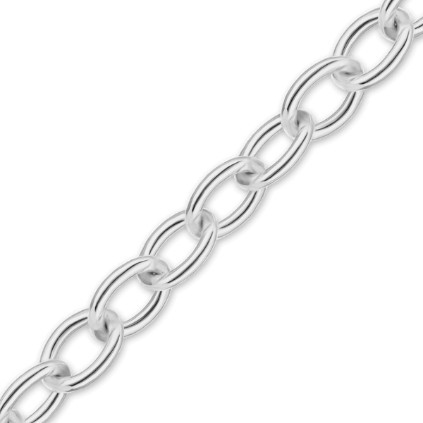 Bulk / Spooled Light Round Cable Chain in Sterling Silver (1.30 mm - 7.30 mm)