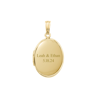 Plain Oval Locket in 14K Gold Filled with Optional Engraving (23 x 14 mm - 45 x 30 mm)