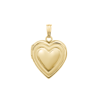 Special Order Only: Embossed Heart Locket in 14K Gold (22 x 15 mm)