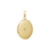 Oval Locket with Diamonds in 14K Gold Filled with Optional Engraving (30 x 16 mm - 38 x 23 mm)